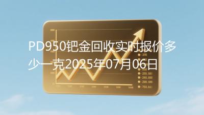 PD950钯金回收实时报价多少一克2025年07月06日