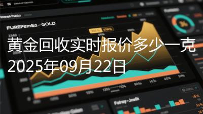 黄金回收实时报价多少一克2025年09月22日