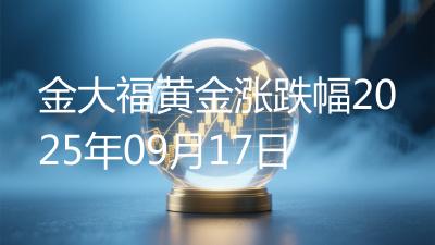 金大福黄金涨跌幅2025年09月17日