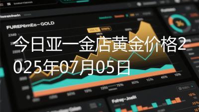 今日亚一金店黄金价格2025年07月05日