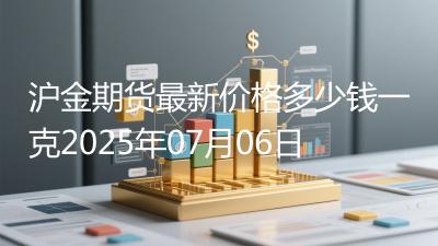 沪金期货最新价格多少钱一克2025年07月06日