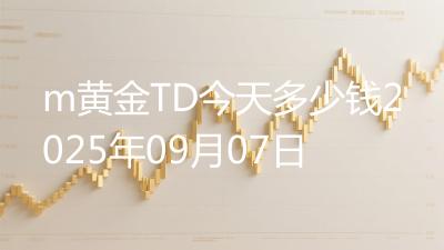 m黄金TD今天多少钱2025年09月07日