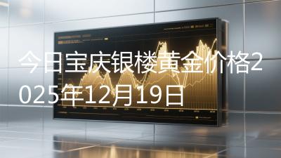 今日宝庆银楼黄金价格2025年12月19日