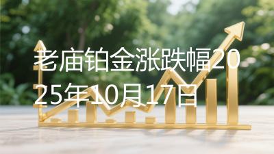 老庙铂金涨跌幅2025年10月17日