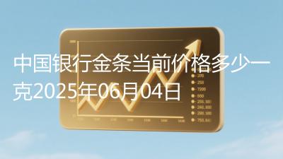 中国银行金条当前价格多少一克2025年06月04日