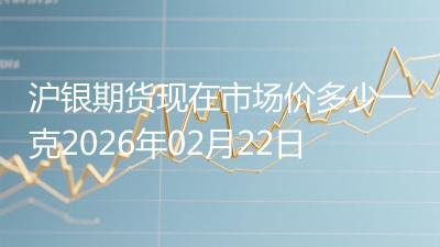 沪银期货现在市场价多少一克2026年02月22日
