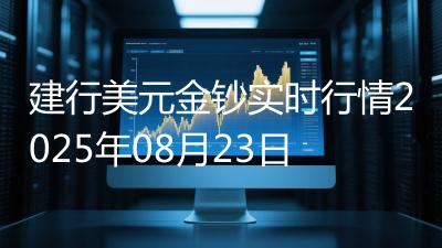 建行美元金钞实时行情2025年08月23日