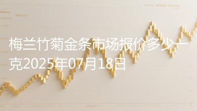 梅兰竹菊金条市场报价多少一克2025年07月18日