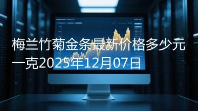 梅兰竹菊金条最新价格多少元一克2025年12月07日
