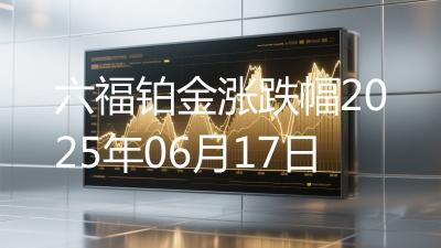 六福铂金涨跌幅2025年06月17日