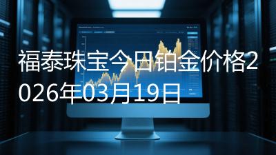 福泰珠宝今日铂金价格2026年03月19日