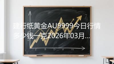 建行纸黄金AU9999今日行情多少钱一克2026年03月18日