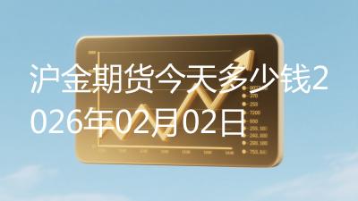 沪金期货今天多少钱2026年02月02日