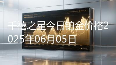 千禧之星今日铂金价格2025年06月05日