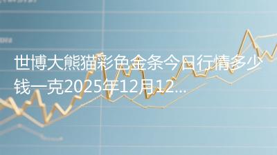 世博大熊猫彩色金条今日行情多少钱一克2025年12月12日
