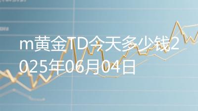 m黄金TD今天多少钱2025年06月04日