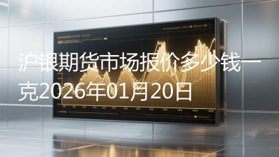 沪银期货市场报价多少钱一克2026年01月20日