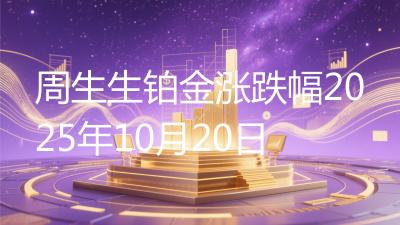周生生铂金涨跌幅2025年10月20日