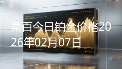 菜百今日铂金价格2026年02月07日