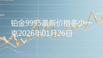 铂金9995最新价格多少一克2026年01月26日