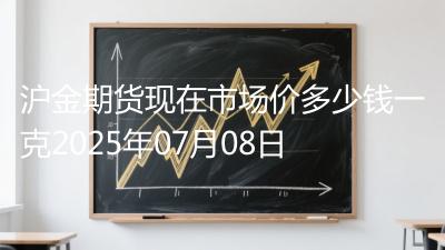 沪金期货现在市场价多少钱一克2025年07月08日