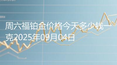 周六福铂金价格今天多少钱一克2025年09月04日