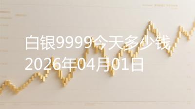 白银9999今天多少钱2026年04月01日