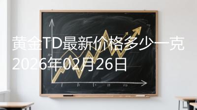 黄金TD最新价格多少一克2026年02月26日