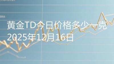 黄金TD今日价格多少一克2025年12月16日
