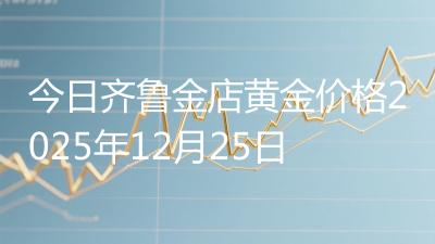 今日齐鲁金店黄金价格2025年12月25日