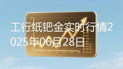 工行纸钯金实时行情2025年06月28日