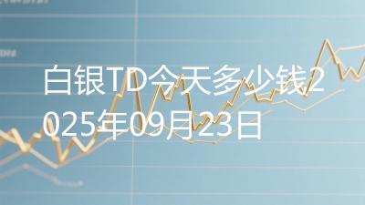 白银TD今天多少钱2025年09月23日