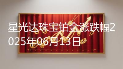星光达珠宝铂金涨跌幅2025年06月13日