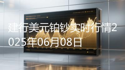 建行美元铂钞实时行情2025年06月08日
