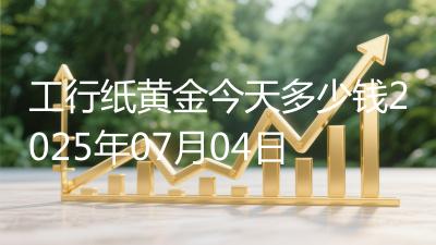 工行纸黄金今天多少钱2025年07月04日