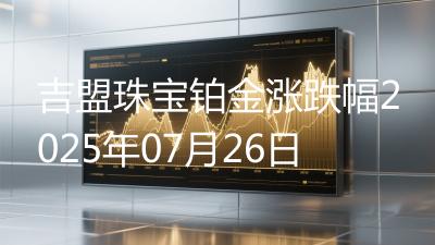 吉盟珠宝铂金涨跌幅2025年07月26日