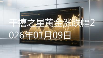 千禧之星黄金涨跌幅2026年01月09日