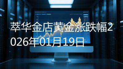 萃华金店黄金涨跌幅2026年01月19日
