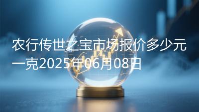 农行传世之宝市场报价多少元一克2025年06月08日