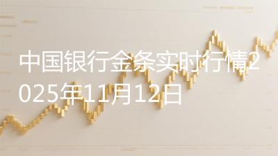 中国银行金条实时行情2025年11月12日