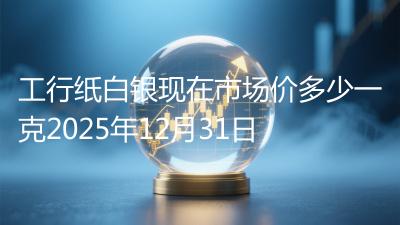 工行纸白银现在市场价多少一克2025年12月31日