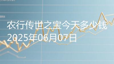 农行传世之宝今天多少钱2025年06月07日