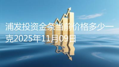 浦发投资金条当前价格多少一克2025年11月09日