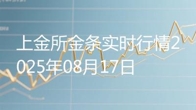 上金所金条实时行情2025年08月17日
