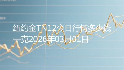 纽约金TN12今日行情多少钱一克2026年03月01日