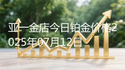 亚一金店今日铂金价格2025年07月12日