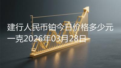 建行人民币铂今日价格多少元一克2026年03月28日