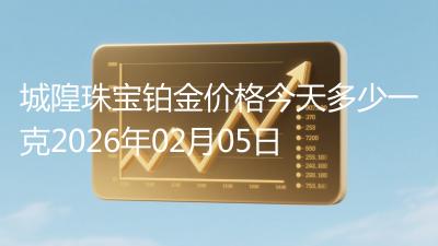 城隍珠宝铂金价格今天多少一克2026年02月05日