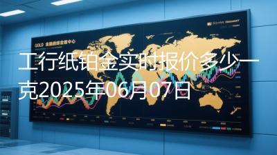 工行纸铂金实时报价多少一克2025年06月07日