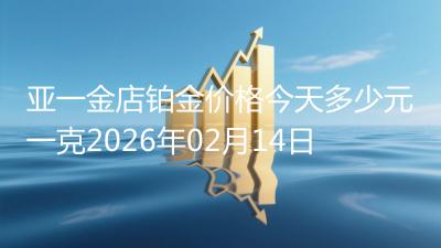 亚一金店铂金价格今天多少元一克2026年02月14日